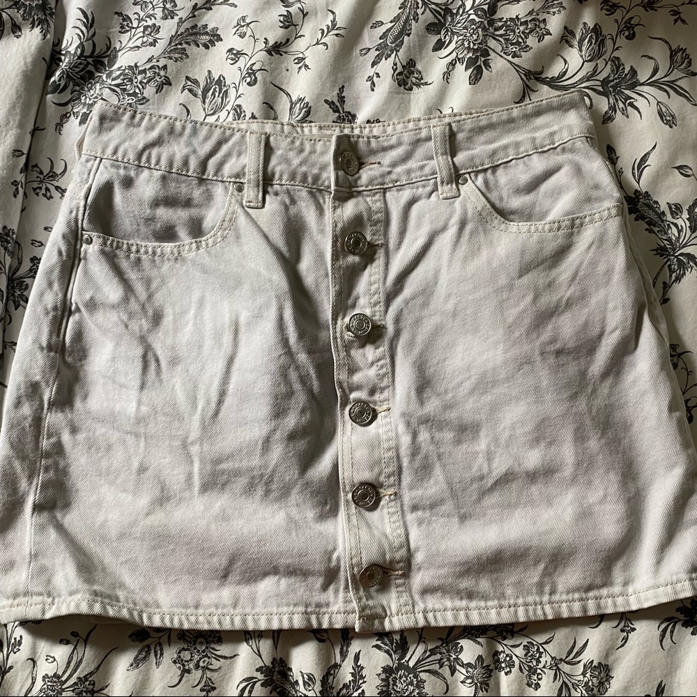 White Jean skirt